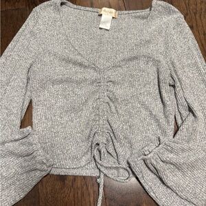 Altar'd State Heather Gray Knit Top